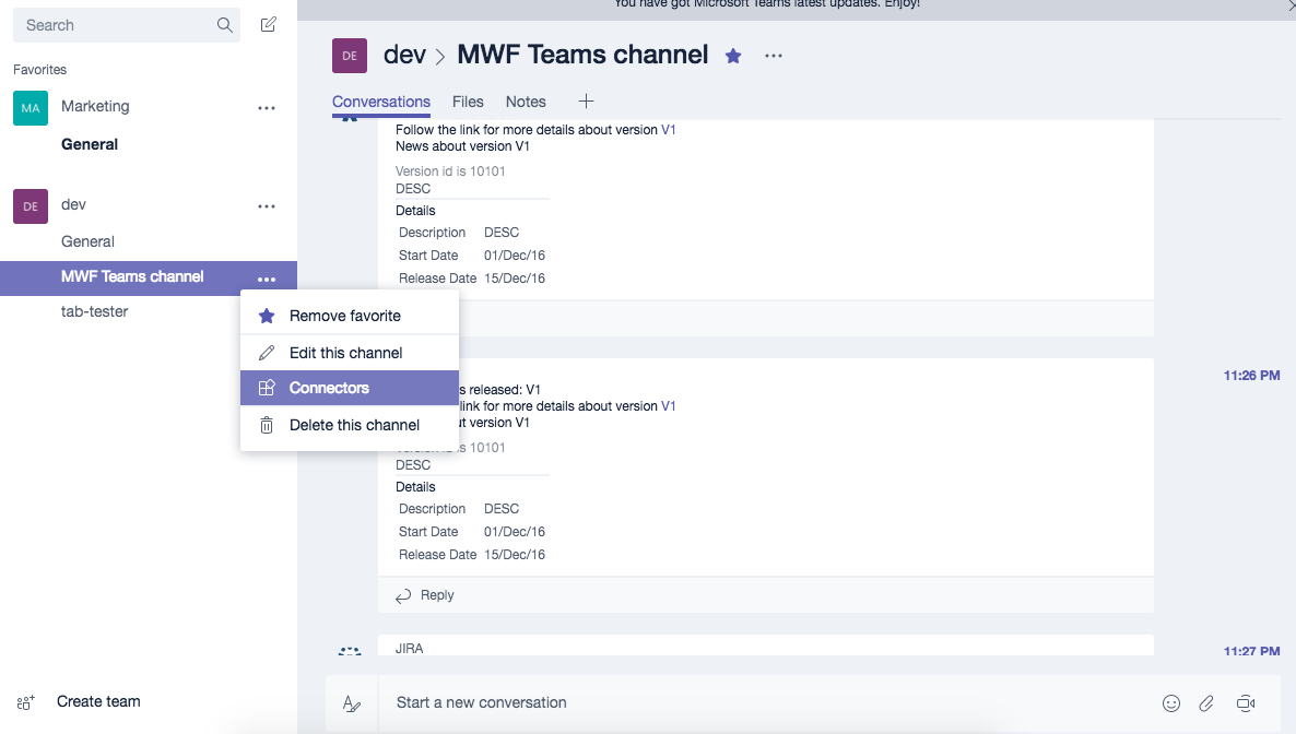 microsoft teams bitbucket connector add connector